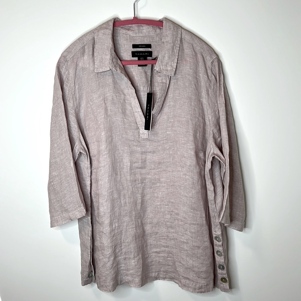 TAHARI | Linen Tunic? Top